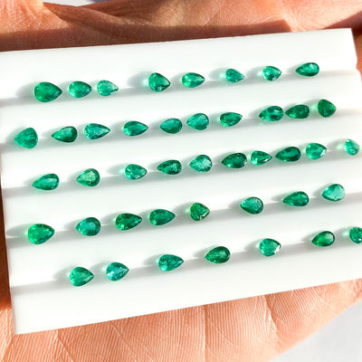Pear Genuine Natural Emerald Gemstone