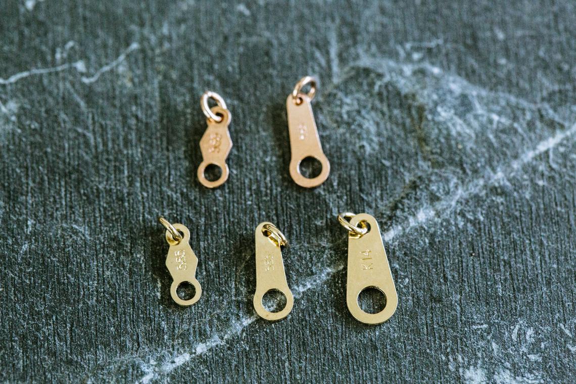 4k Solid Gold Clasp Chain Teardrop Connector Charm Tag Tab For Necklace  Bracelet Loop End Cap Bar Chain Link Jewelry Rose Gold Jump Ring