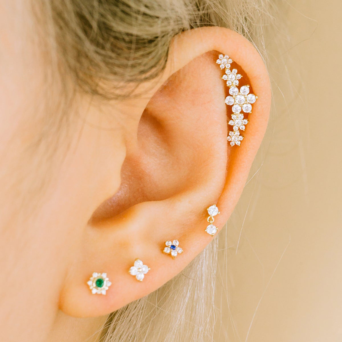 Flat Back Cartilage Earrings