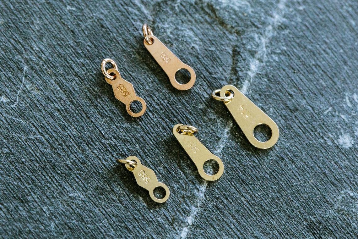 4k Solid Gold Clasp Chain Teardrop Connector Charm Tag Tab For Necklac –  ONDAISY